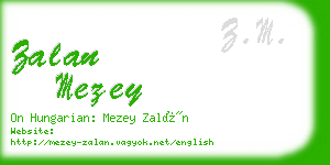 zalan mezey business card